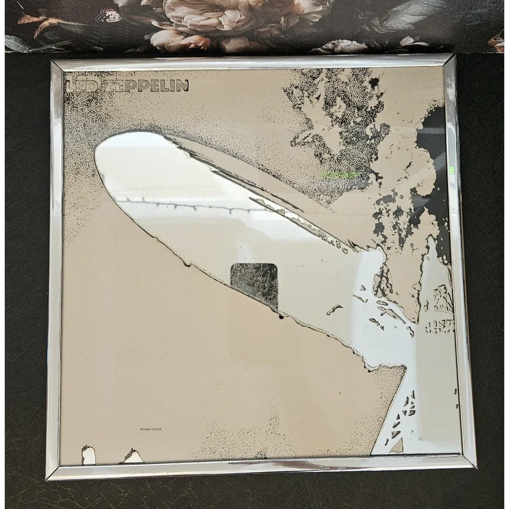 RARE Led Zeppelin Mirror Wall Art - Vintage Barry Imhoff - 12x12in - Made In USA